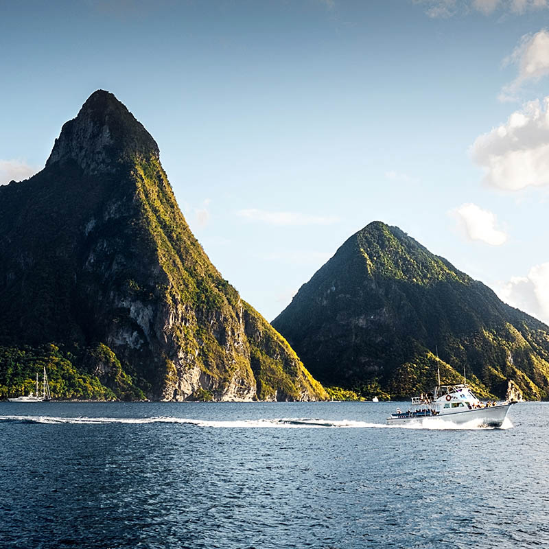 The Piton mountains in St. Lucia